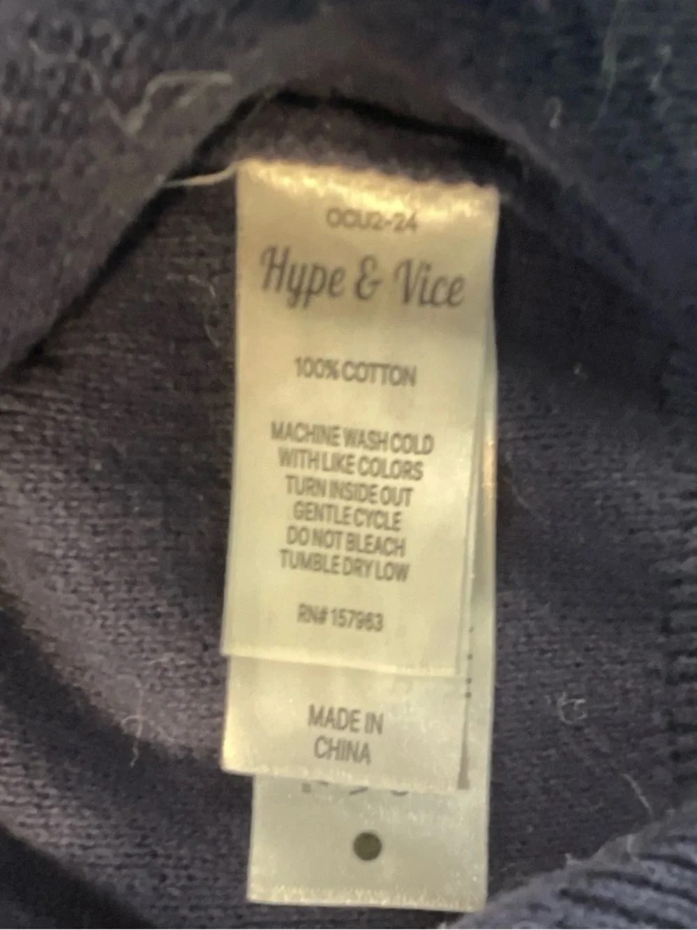 Hype and Vice Navy Cropped Toledo Rockets Sweater size S